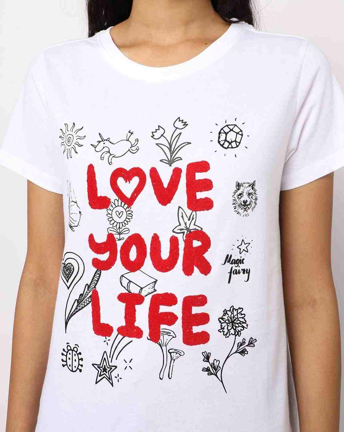 DNMX | Typographic Print Slim Fit Crew-Neck T-shirt|2