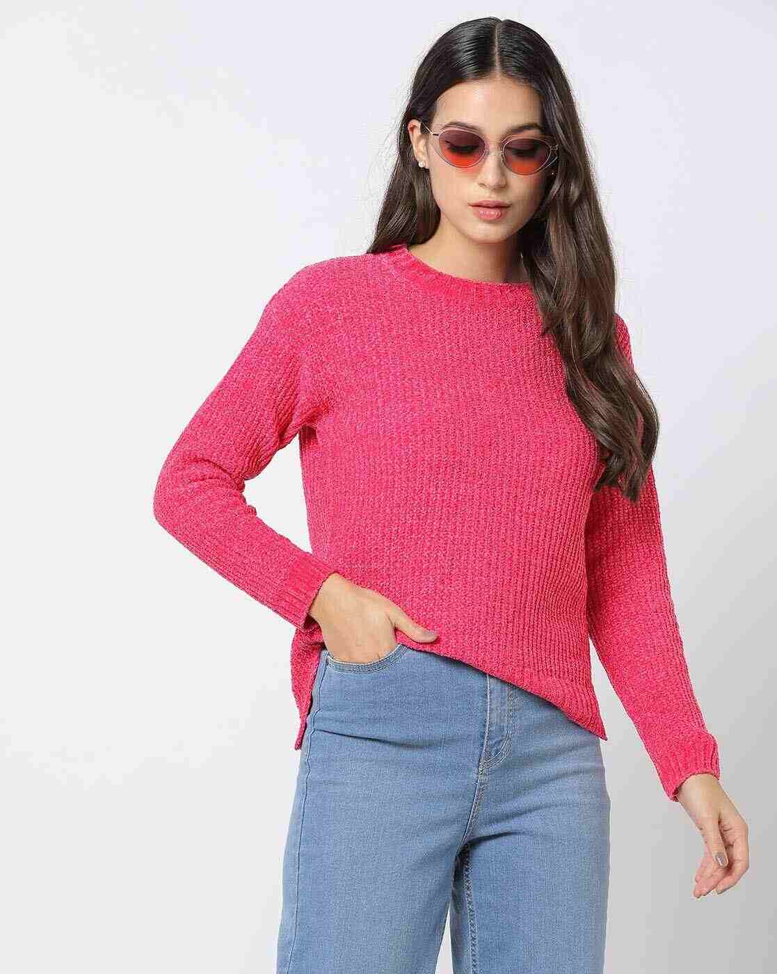 DNMX | Round-Neck Chenille Pullover|0