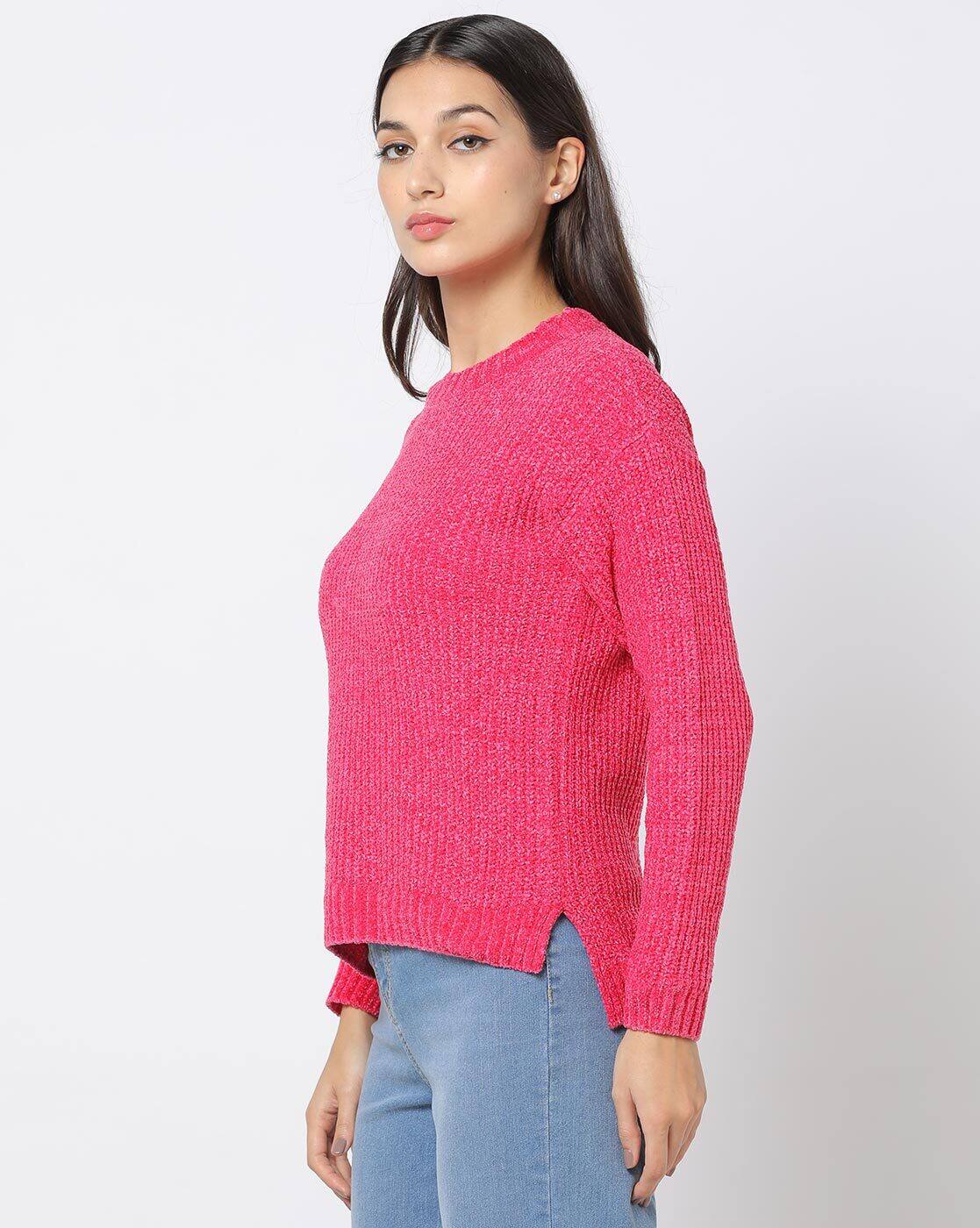 DNMX | Round-Neck Chenille Pullover|1