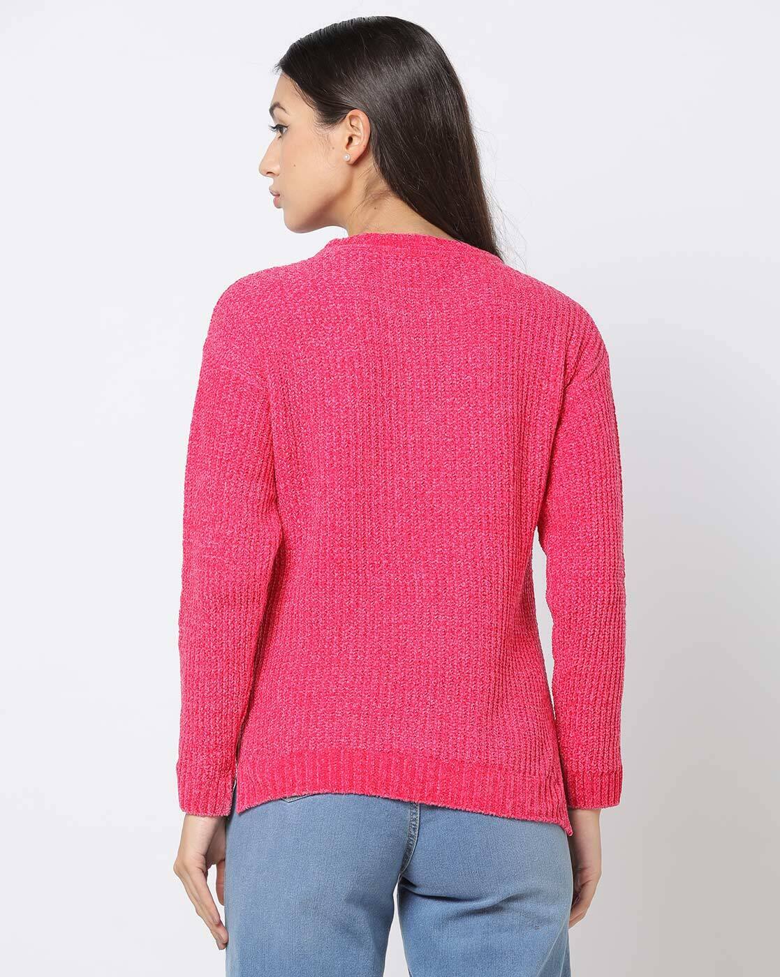 DNMX | Round-Neck Chenille Pullover|2