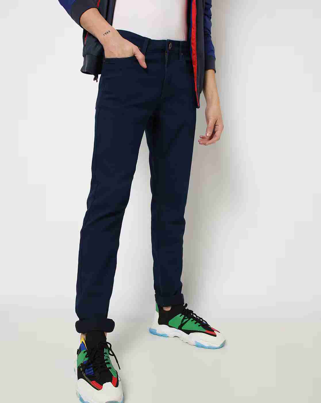 DNMX | Men Mid-Rise Skinny Fit Jeans|0