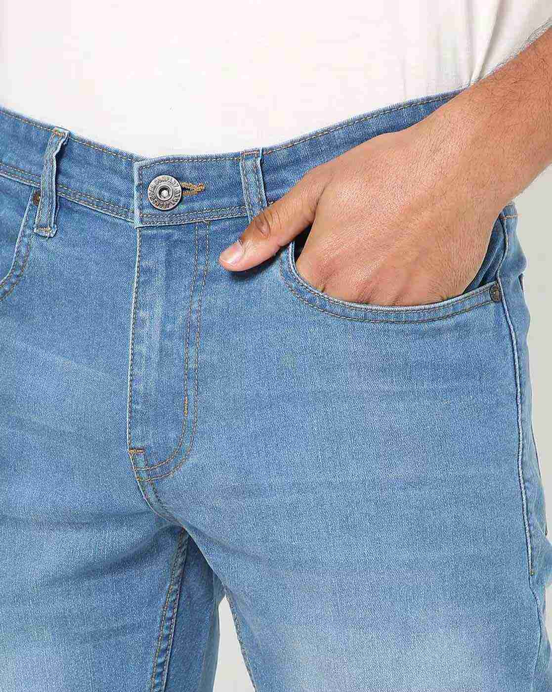 DNMX | Men Mid-Wash Skinny Fit Jeans|3