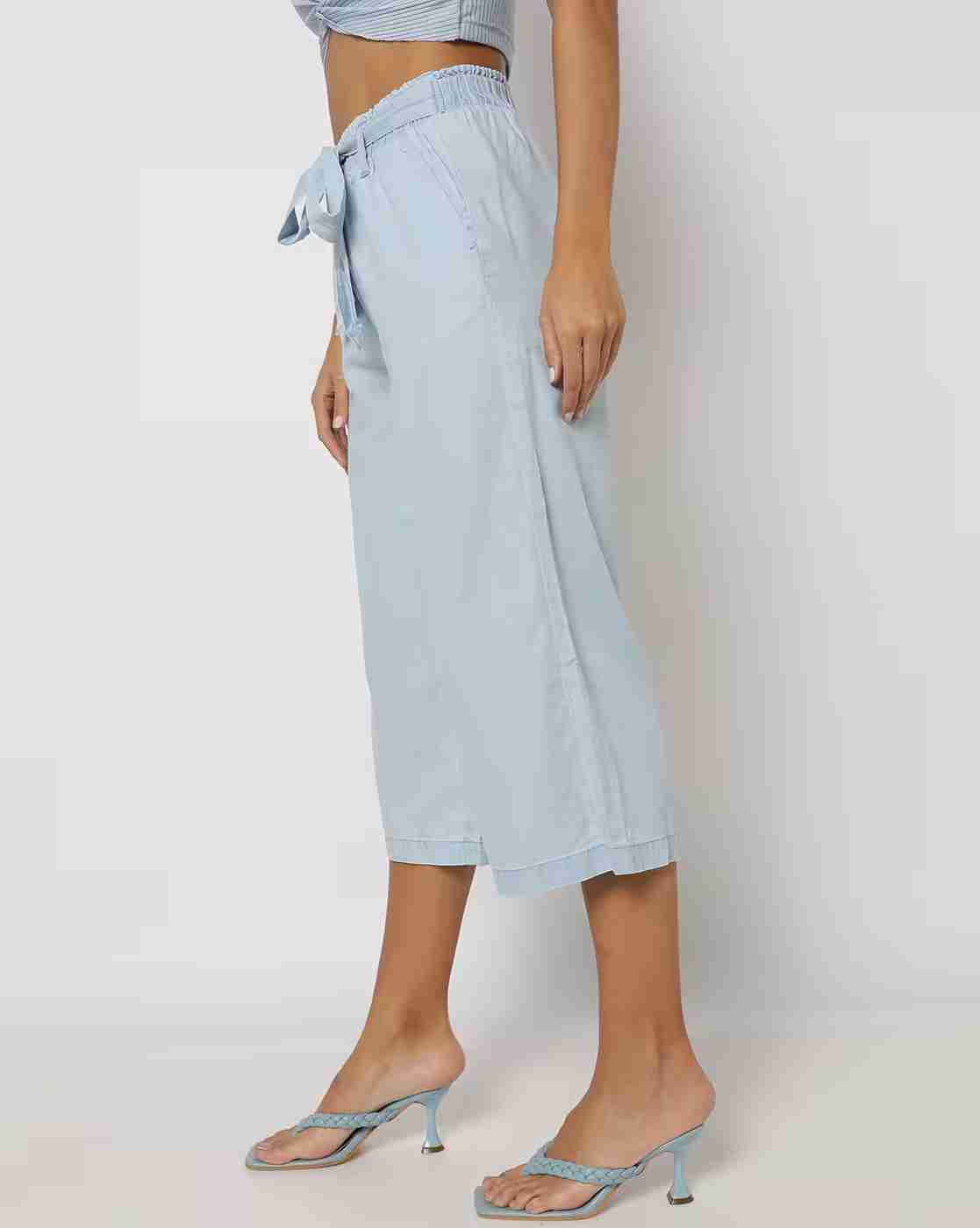 DNMX | Women Culottes with Waist Tie-Up|1