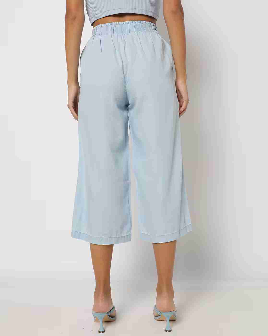DNMX | Women Culottes with Waist Tie-Up|2
