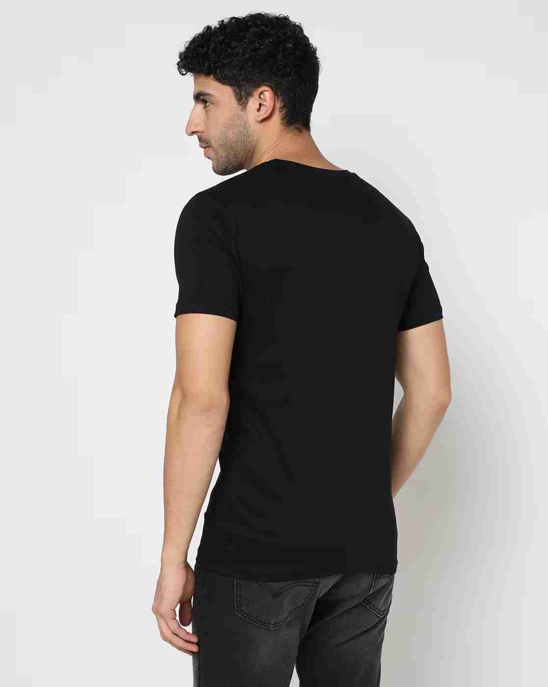 DNMX | Graphic Print Slim Fit Crew-Neck T-shirt|1