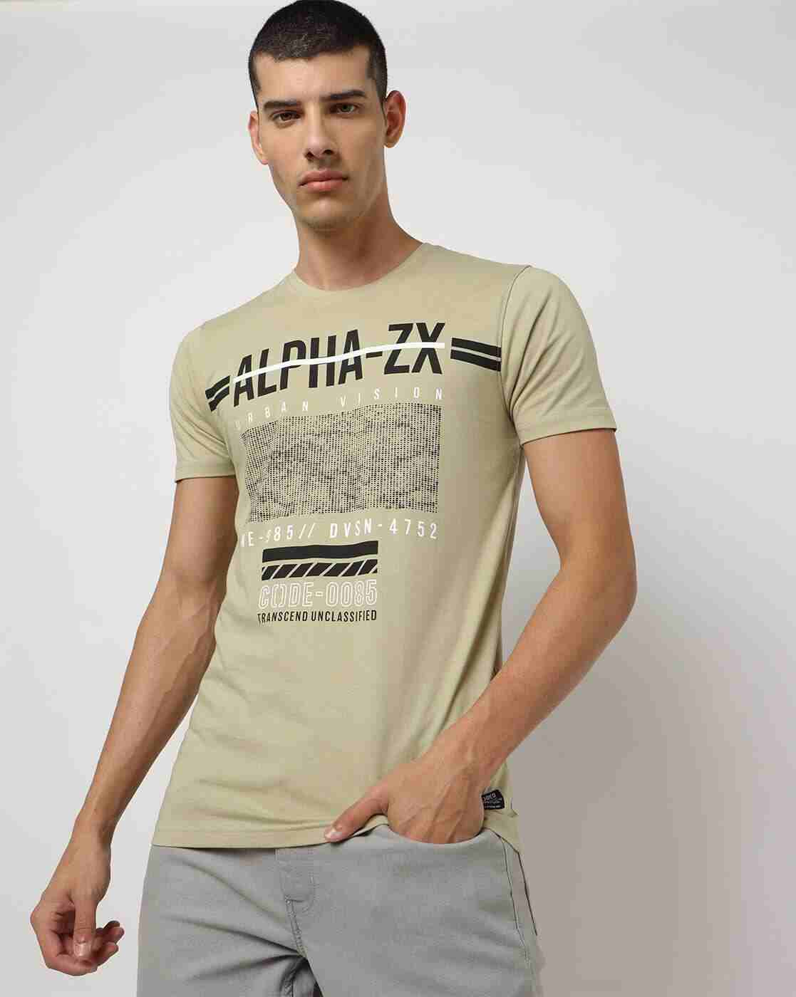 DNMX | Graphic Print Slim Fit Crew-Neck T-shirt|0