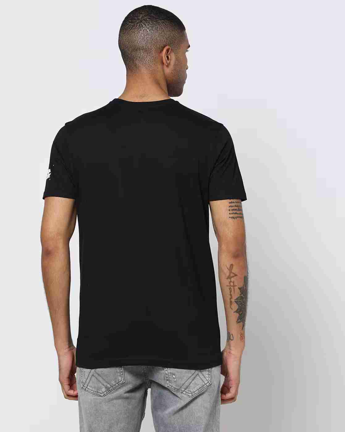 DNMX | Graphic Print Slim Fit Crew-Neck T-Shirt|1