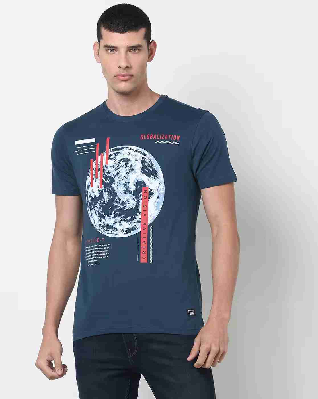 DNMX | Graphic Print Slim Fit Crew-Neck T-Shirt|2