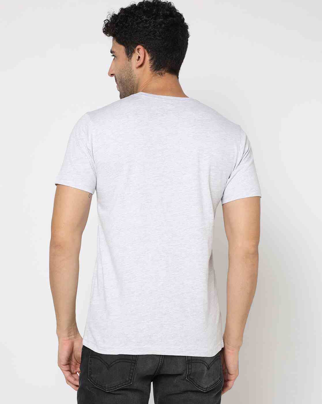 DNMX | Graphic Print Slim Fit Crew-Neck T-shirt|1