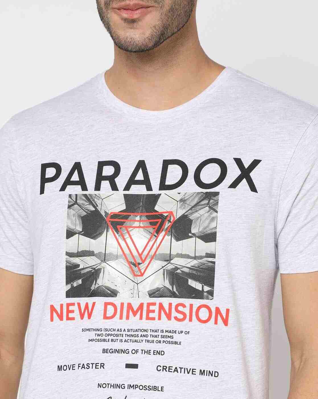 DNMX | Graphic Print Slim Fit Crew-Neck T-shirt|2