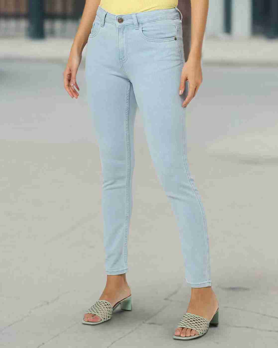 DNMX | Women Light-wash Skinny Fit Jeans|0