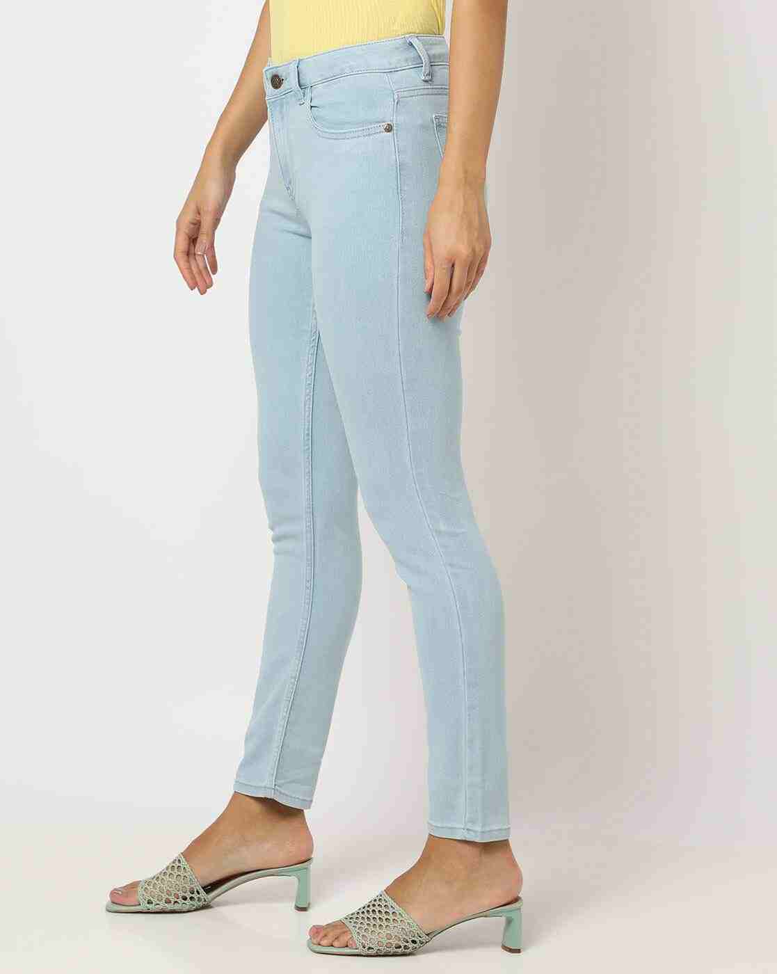 DNMX | Women Light-wash Skinny Fit Jeans|1