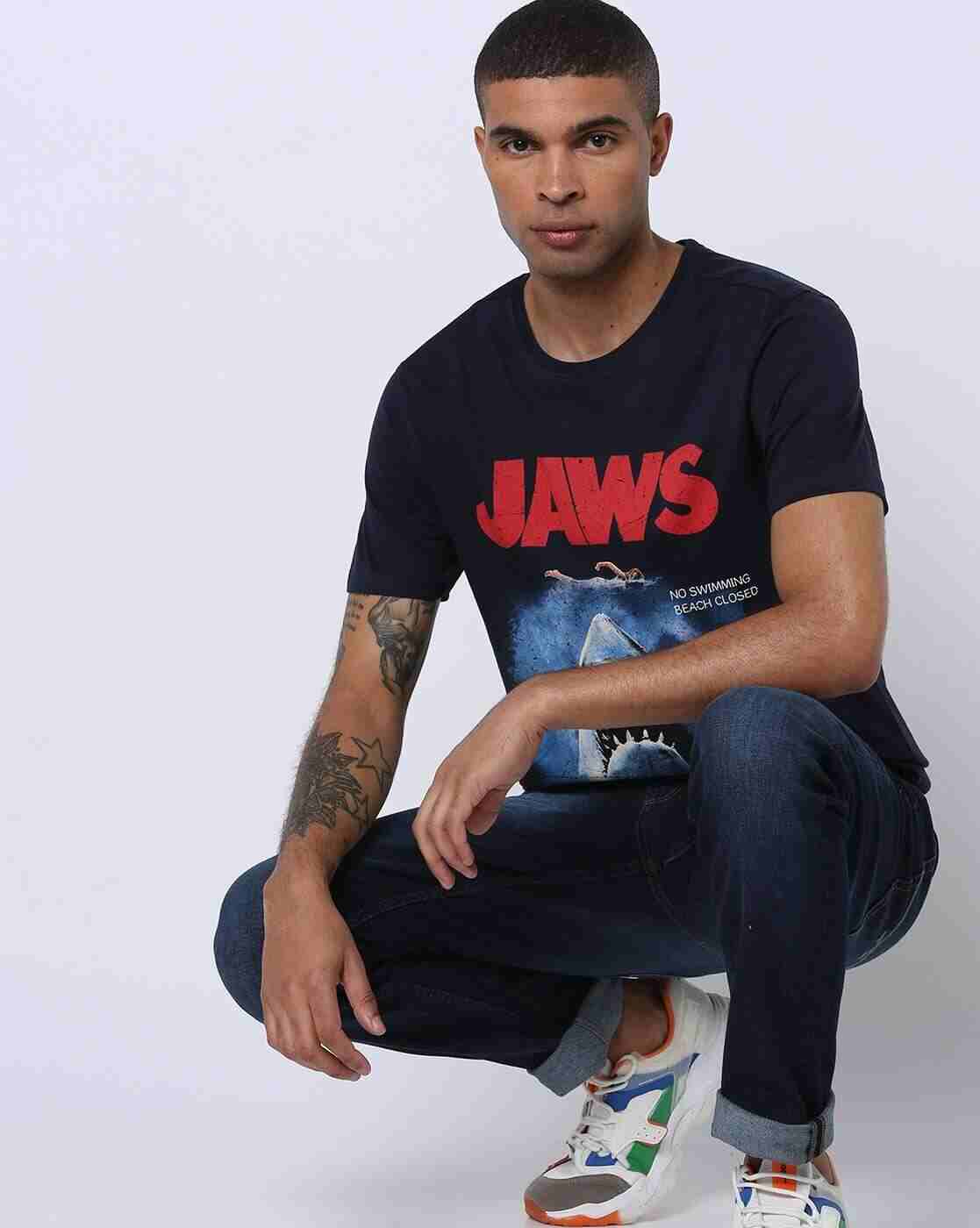 DNMX | Graphic Print Slim Fit Crew-Neck T-Shirt|0