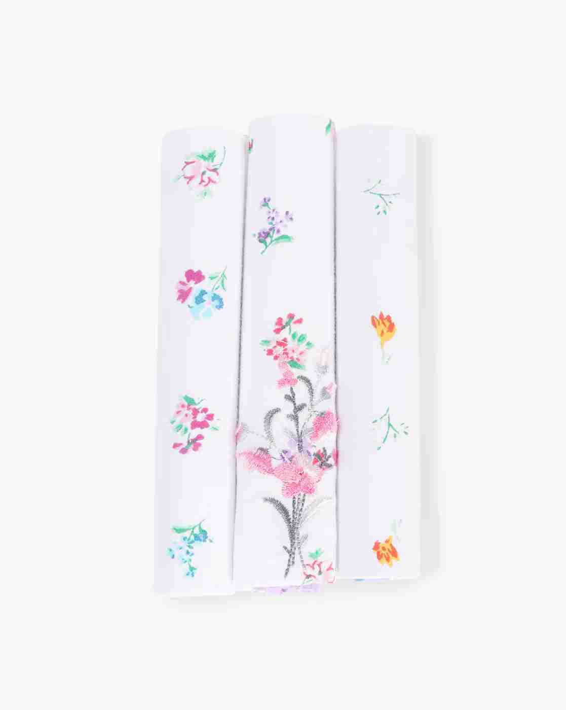 DNMX | Pack of 3 Floral Print Handkerchiefs|2