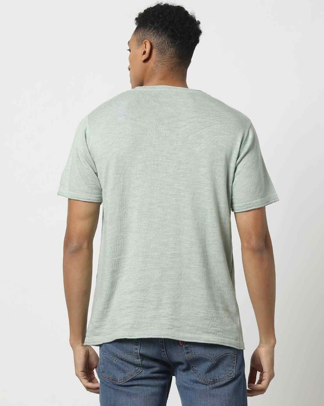 DNMX | Men Slim Fit Cotton Crew-Neck T-Shirt|2