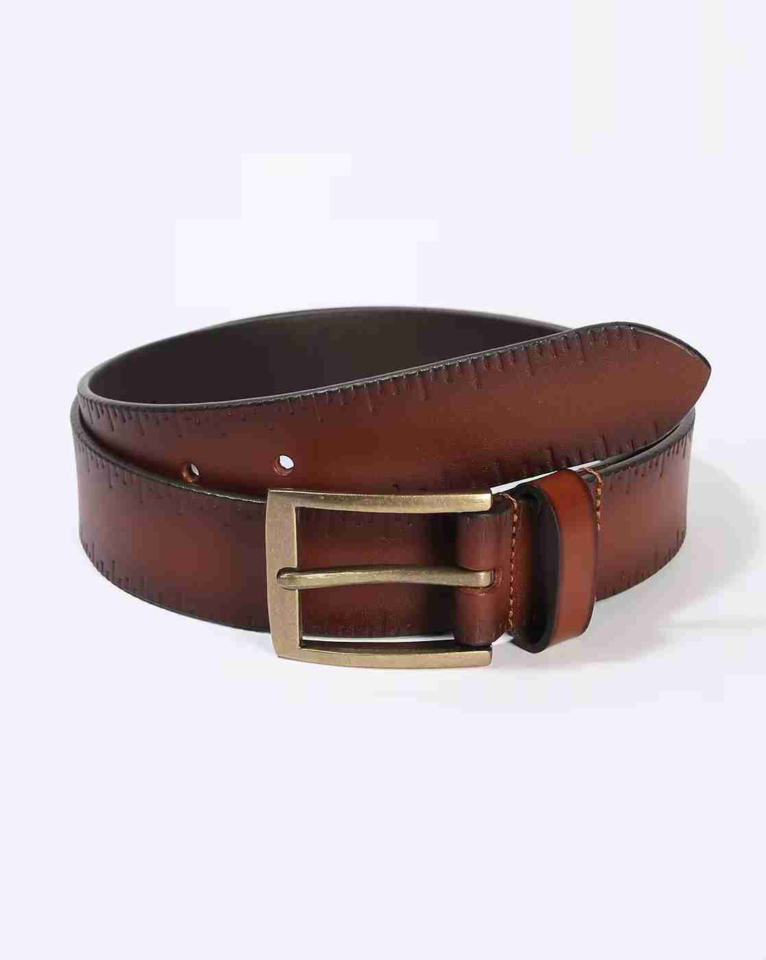 DNMX | Men Leather Belt with Buckle Closure|0