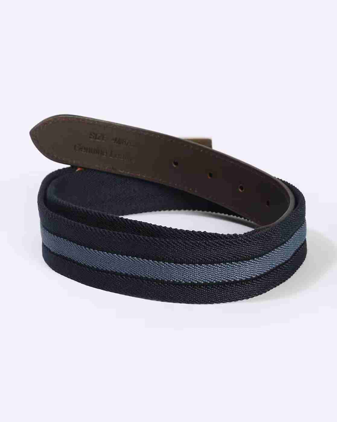 DNMX | Men Striped Leather Belt|1