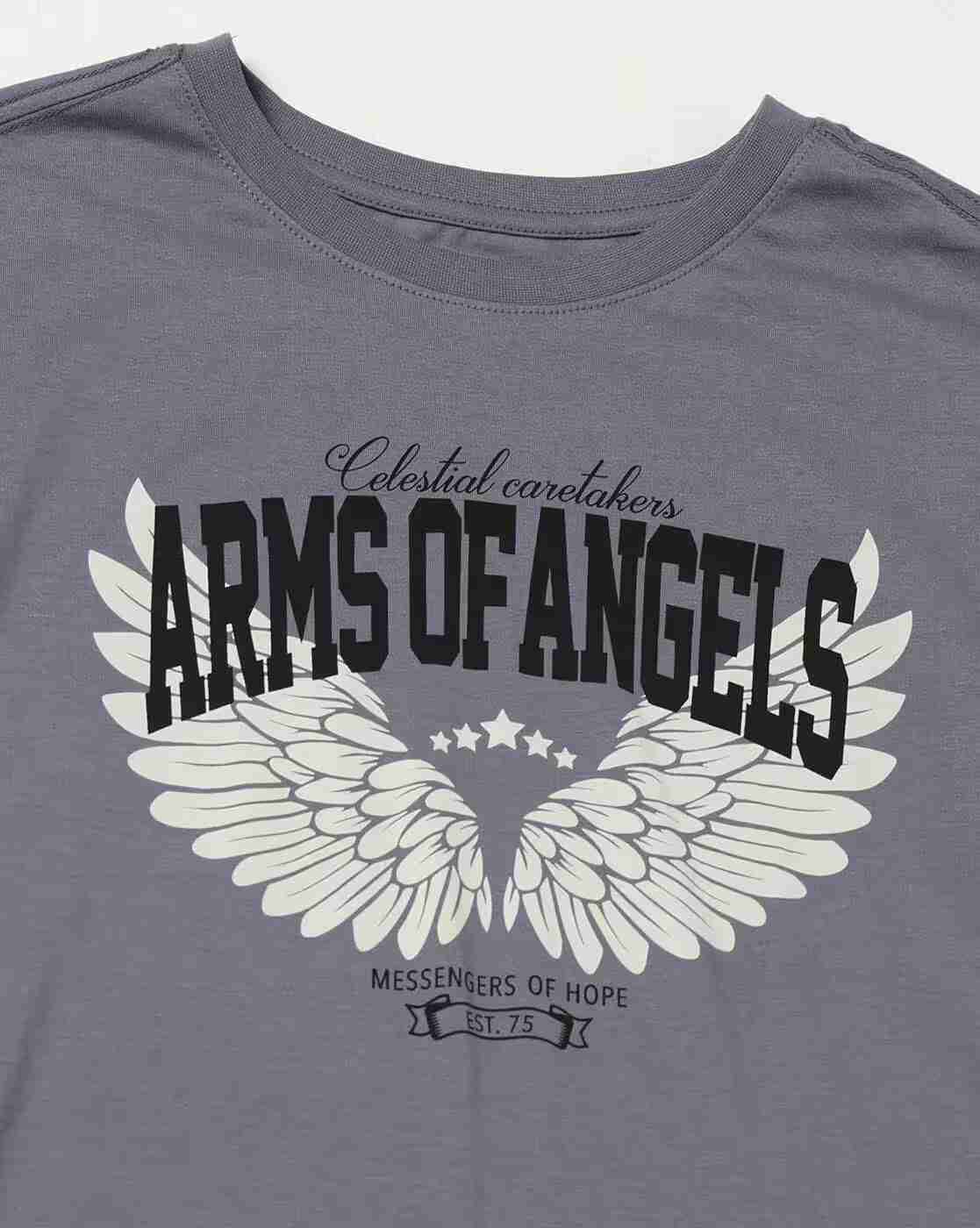 DNMX | Women Graphic Print Boxy Fit Cotton Crew-Neck T-Shirt|4