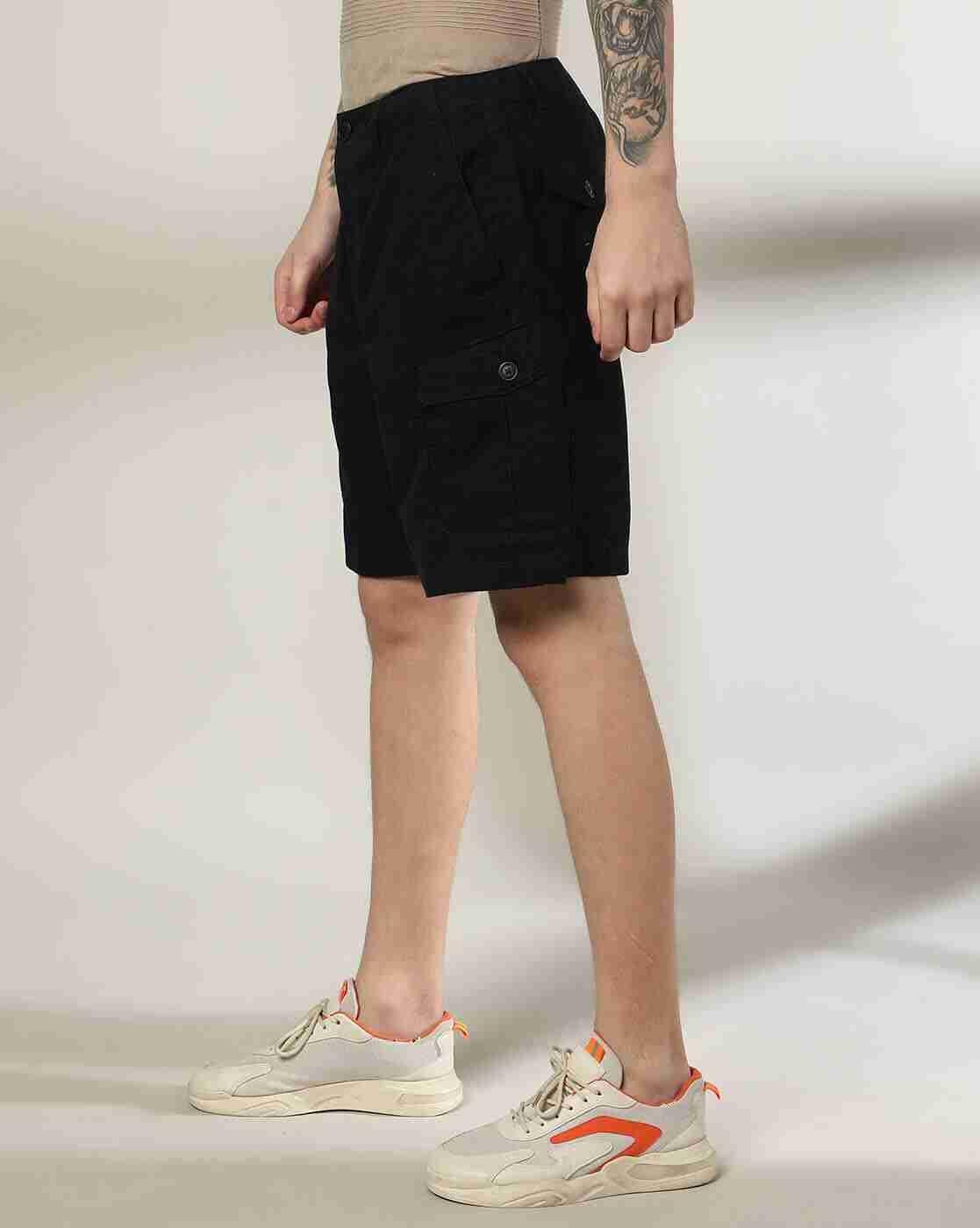 DNMX | Men Slim Fit Cargo Shorts with Insert Pockets|1