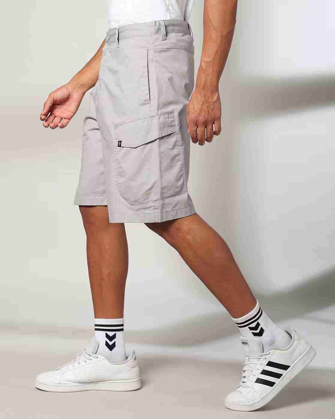 DNMX | Men Slim Fit Cargo Shorts with Insert Pockets|1