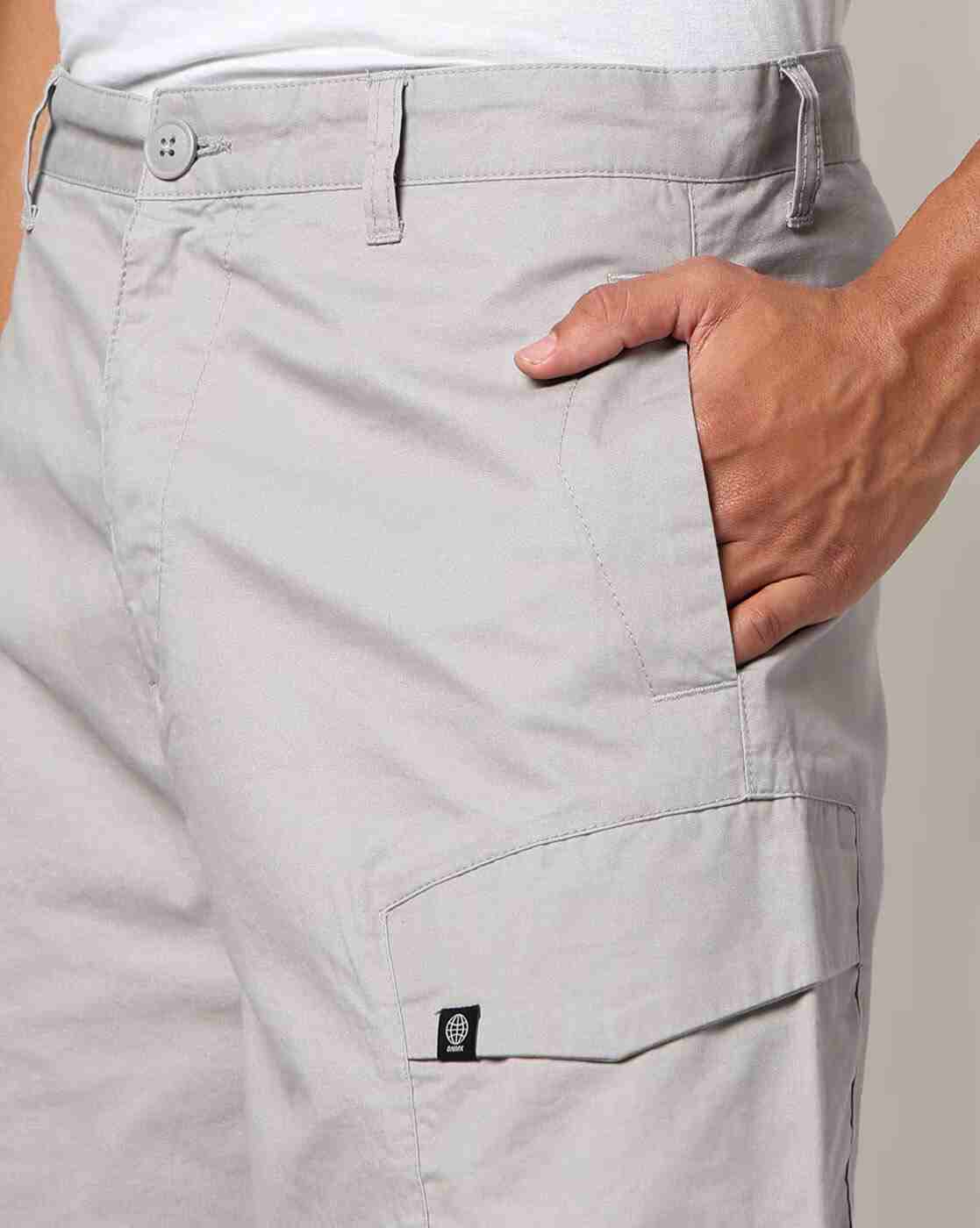 DNMX | Men Slim Fit Cargo Shorts with Insert Pockets|3