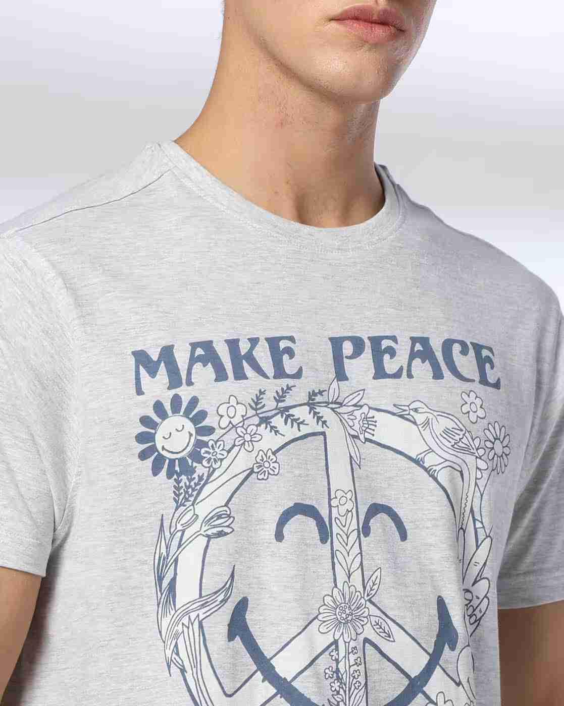 DNMX | Men Graphic Print Regular Fit Crew-Neck T-Shirt|3