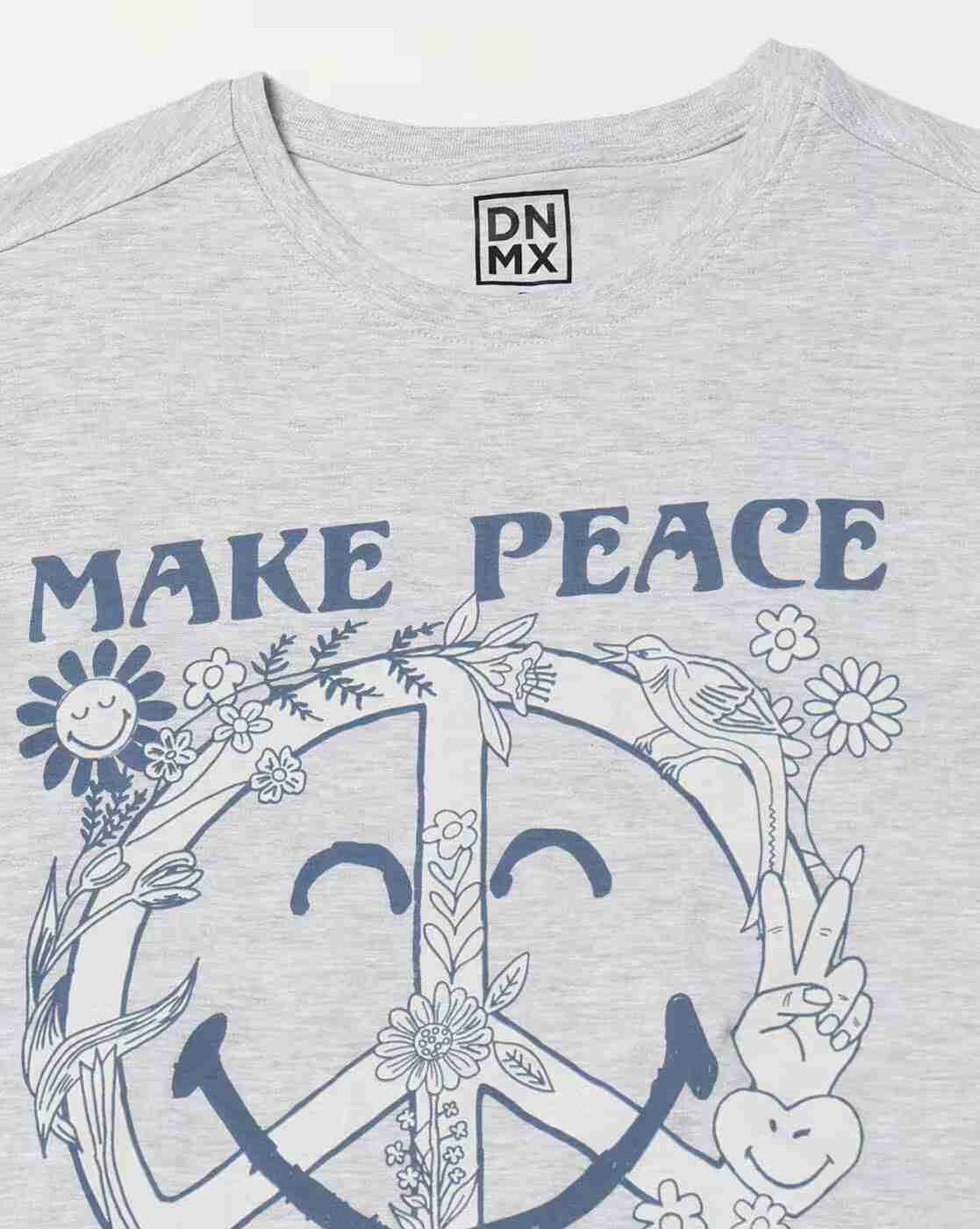 DNMX | Men Graphic Print Regular Fit Crew-Neck T-Shirt|4