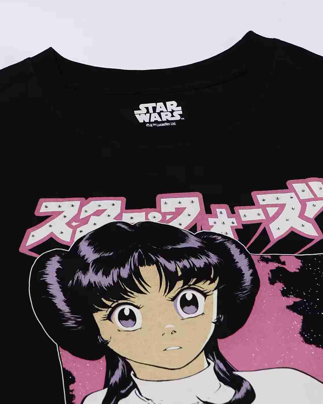 DNMX | Women Princess Leia Print Regular Fit Cotton Crew-Neck T-Shirt|4
