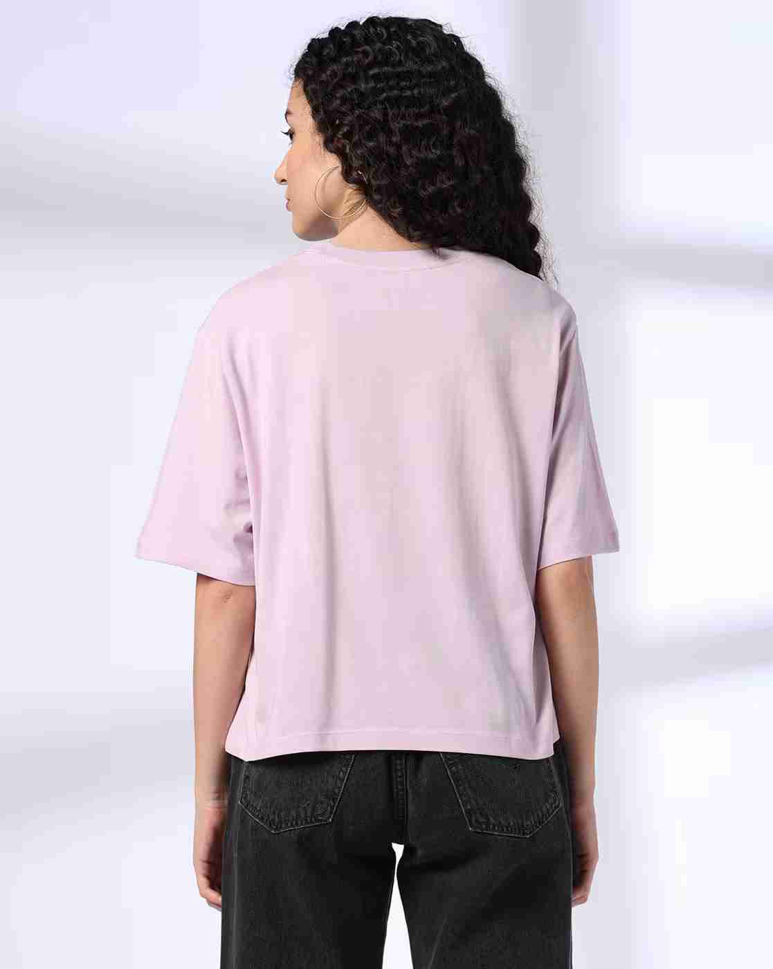 DNMX | Women Graphic Print Boxy Fit Cotton Round-Neck T-Shirt|2