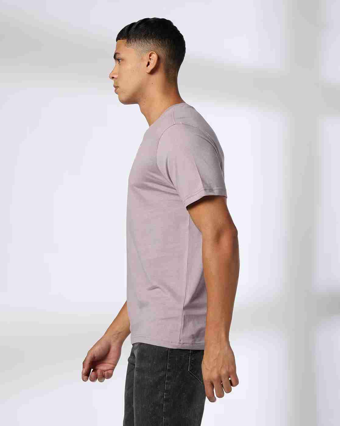 DNMX | Men Typographic Print Regular Fit Cotton Crew-Neck T-Shirt|2