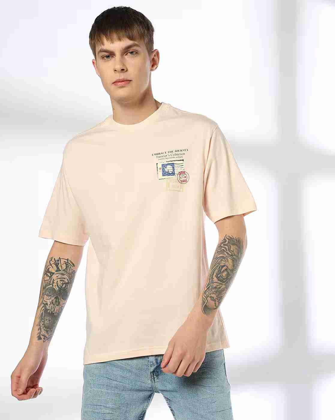 DNMX | Men Graphic Print Relaxed Fit Crew-Neck T-Shirt|3