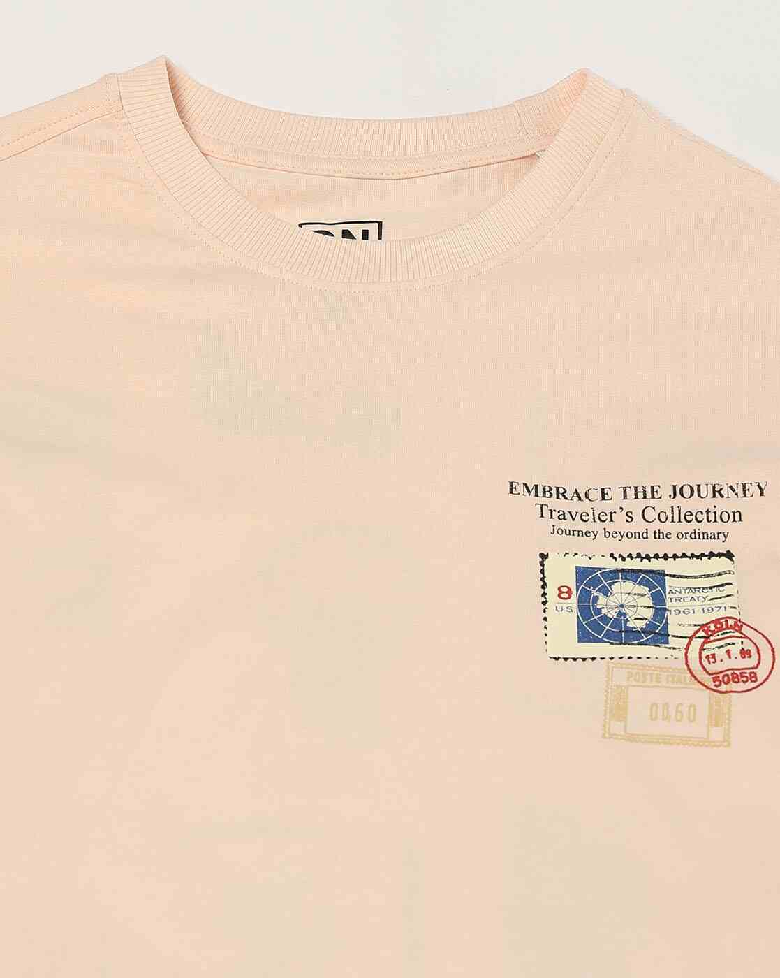 DNMX | Men Graphic Print Relaxed Fit Crew-Neck T-Shirt|5