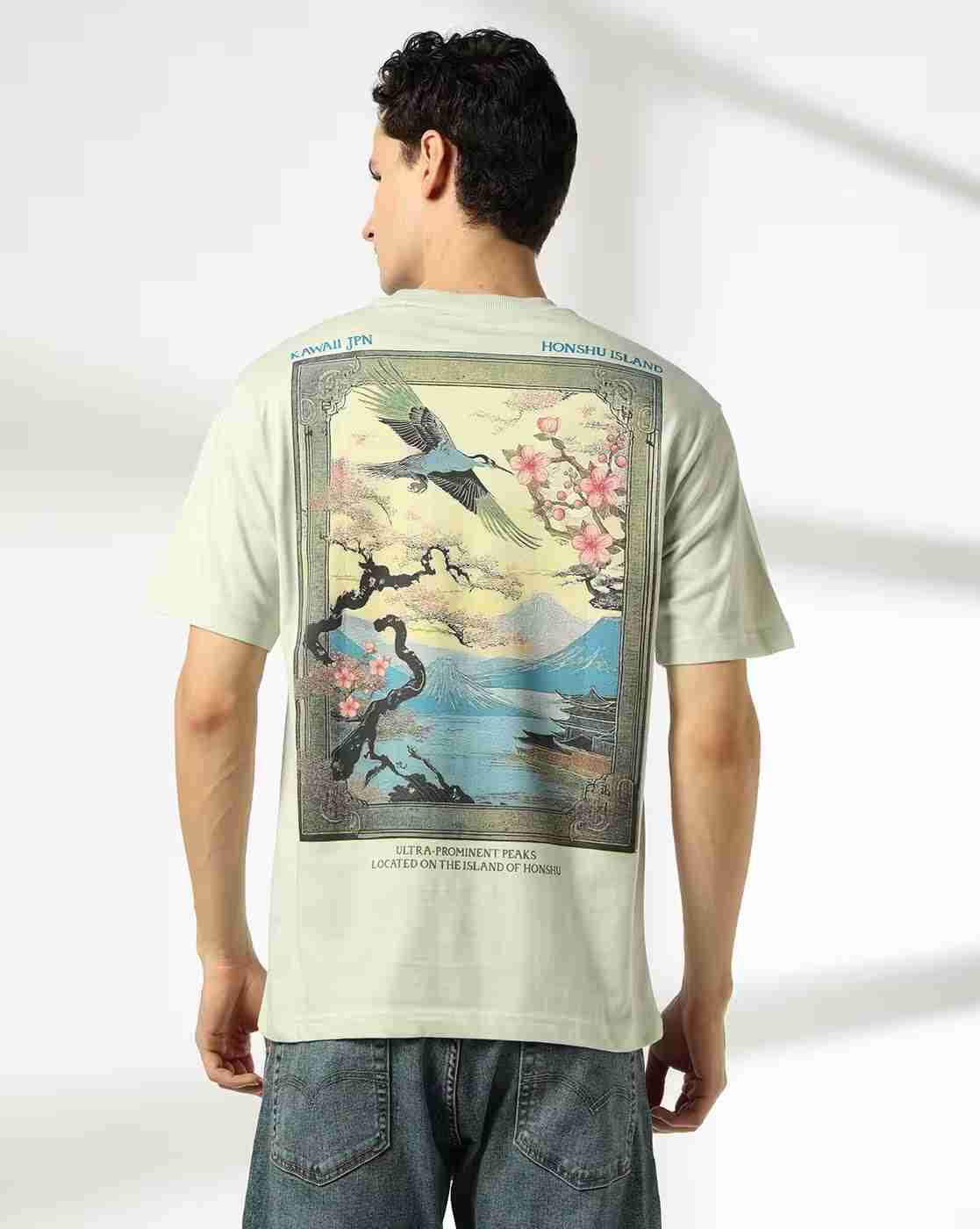 DNMX | Men Graphic Print Regular Fit Crew-Neck T-Shirt|2