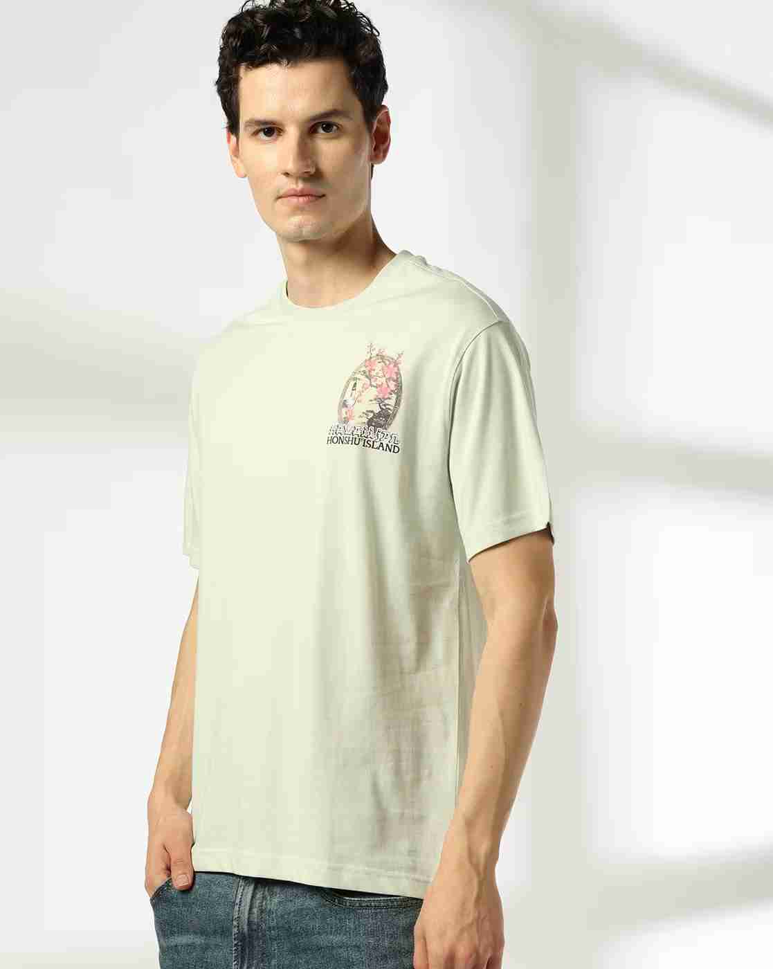 DNMX | Men Graphic Print Regular Fit Crew-Neck T-Shirt|3