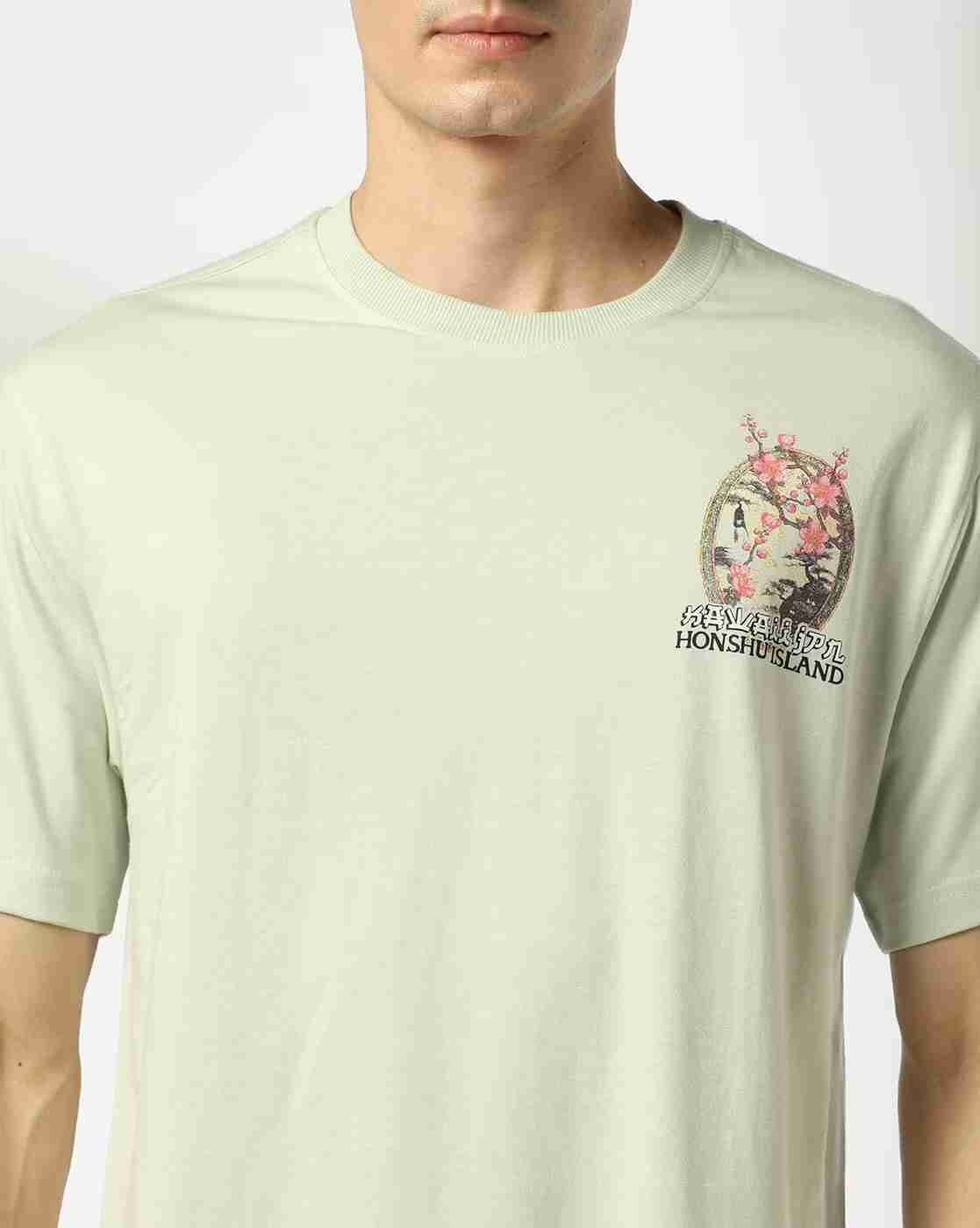 DNMX | Men Graphic Print Regular Fit Crew-Neck T-Shirt|4