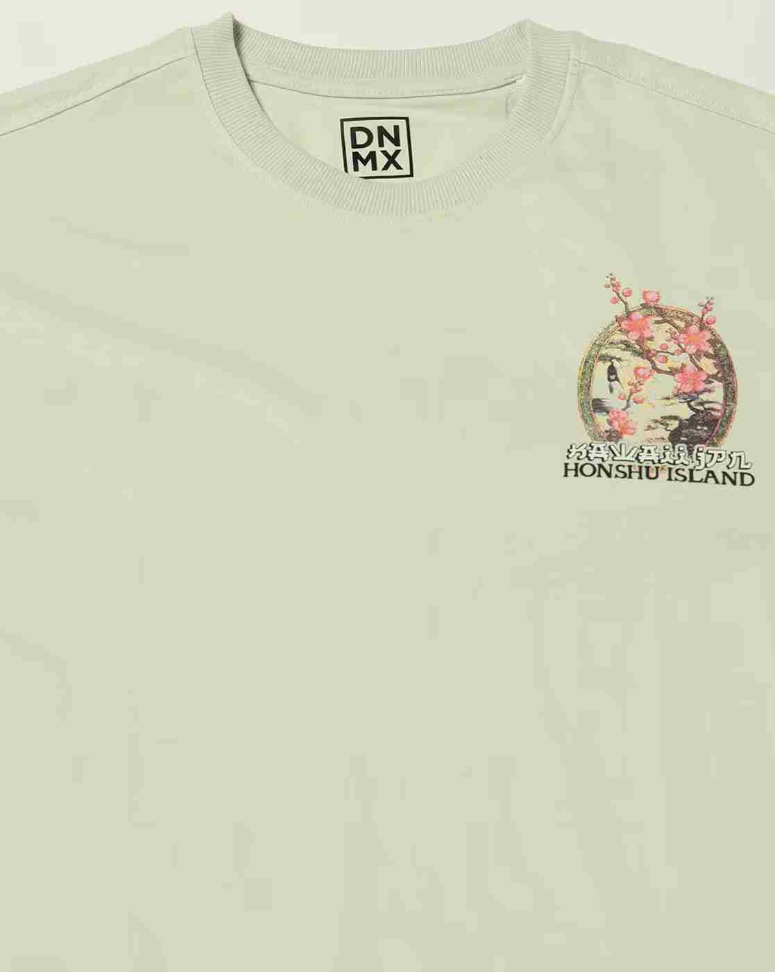 DNMX | Men Graphic Print Regular Fit Crew-Neck T-Shirt|5