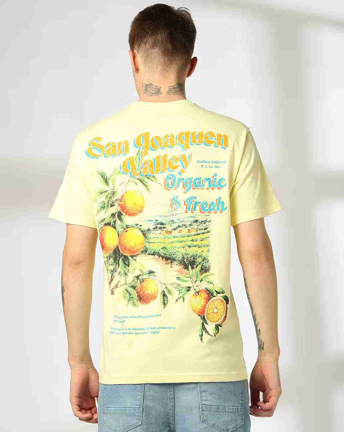 DNMX | Men Graphic Print Regular Fit Crew-Neck T-Shirt|2