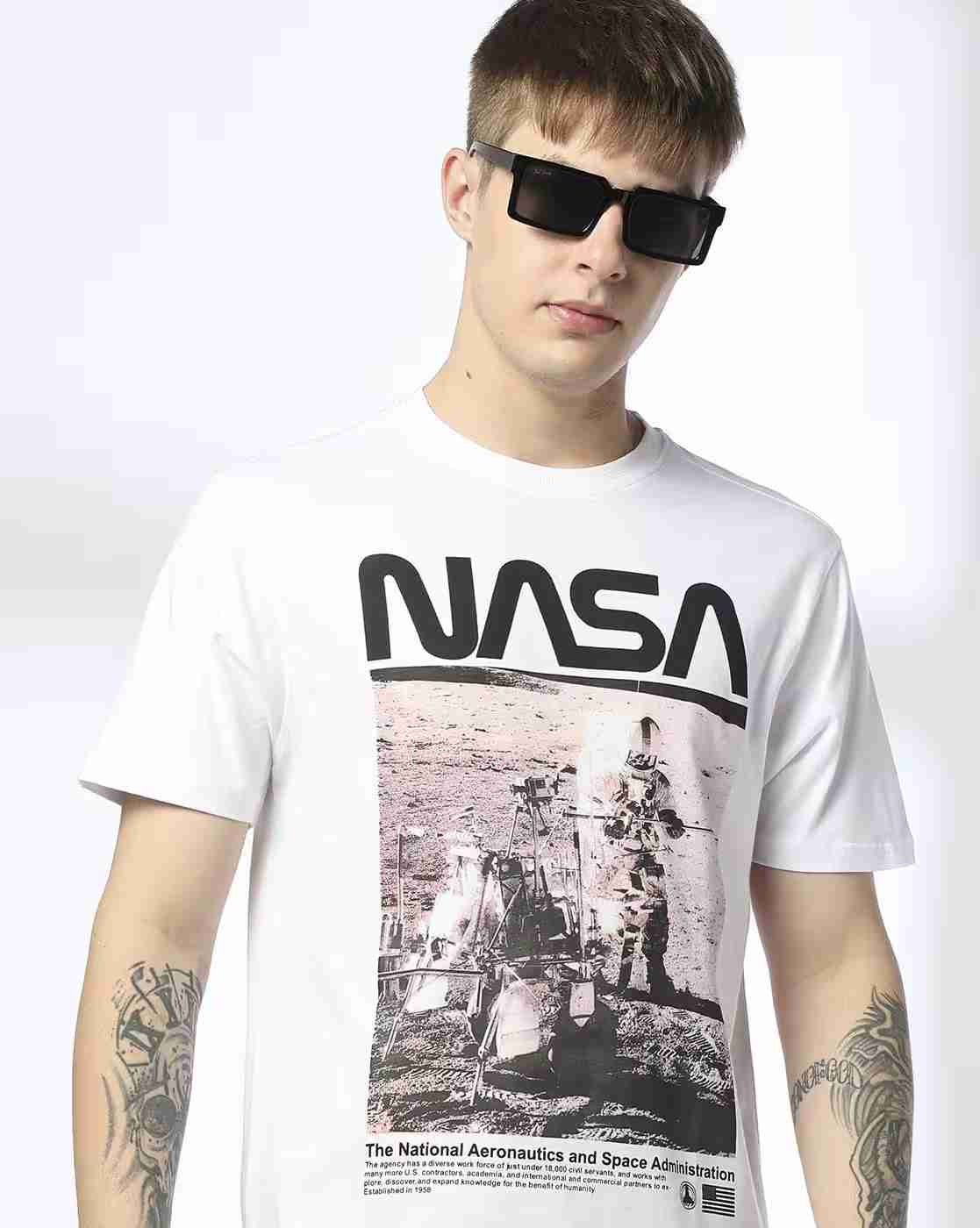 DNMX | Men Graphic Print Regular Fit Crew-Neck T-Shirt|0