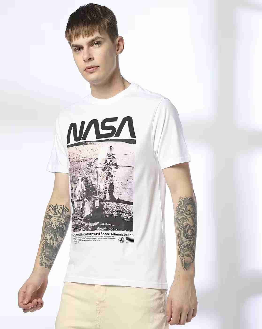 DNMX | Men Graphic Print Regular Fit Crew-Neck T-Shirt|1