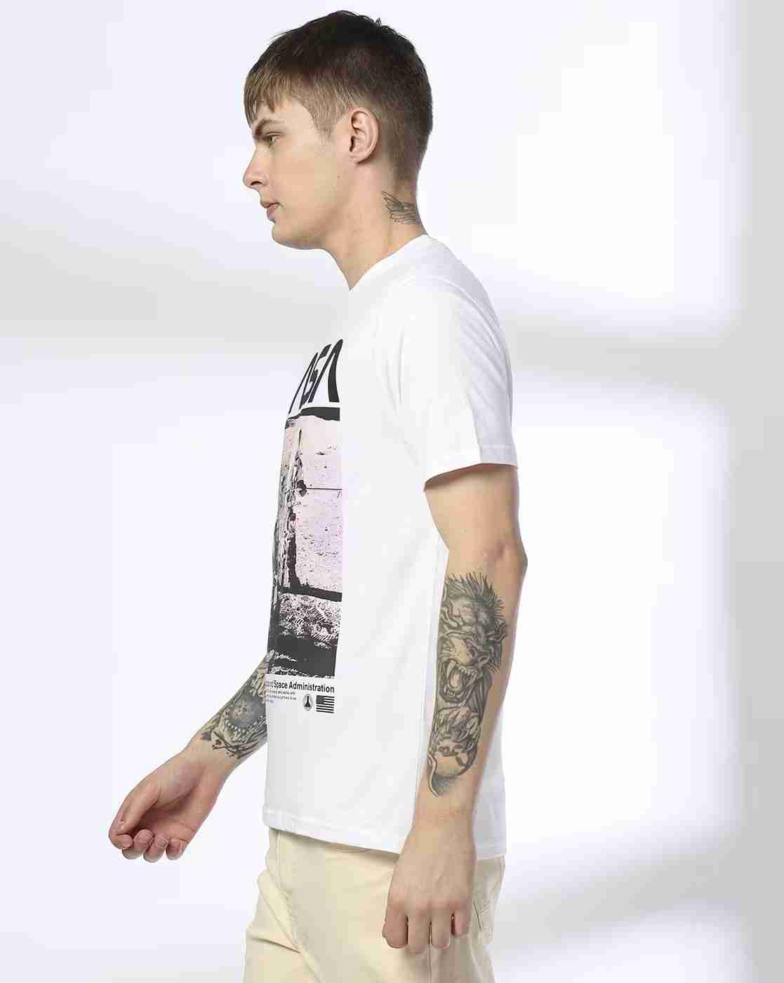 DNMX | Men Graphic Print Regular Fit Crew-Neck T-Shirt|2