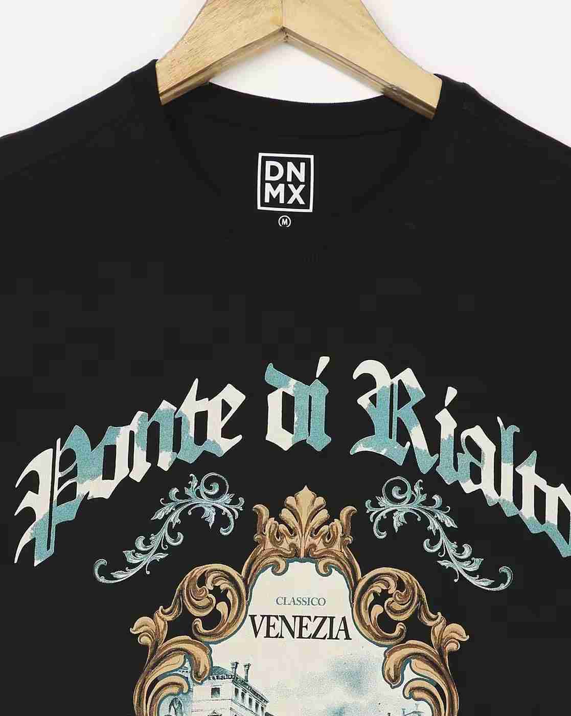 DNMX | Men Graphic Print Regular Fit Crew-Neck T-Shirt|2