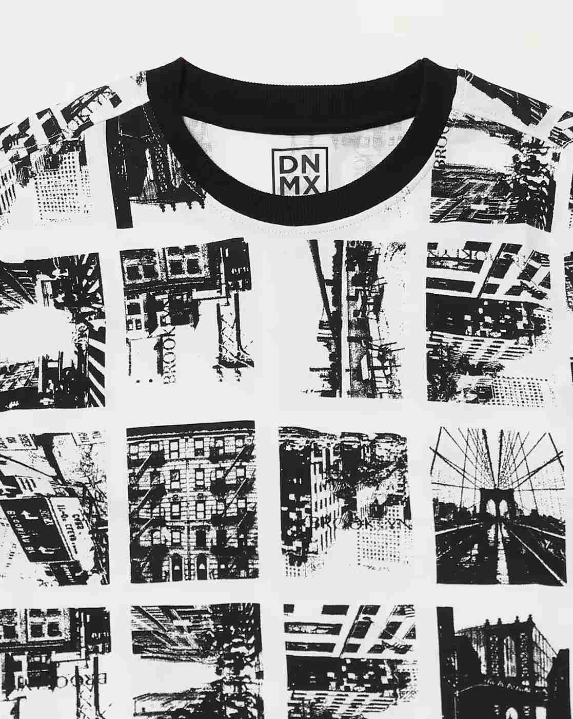 DNMX | Men Graphic Print Regular Fit Crew-Neck T-Shirt|5