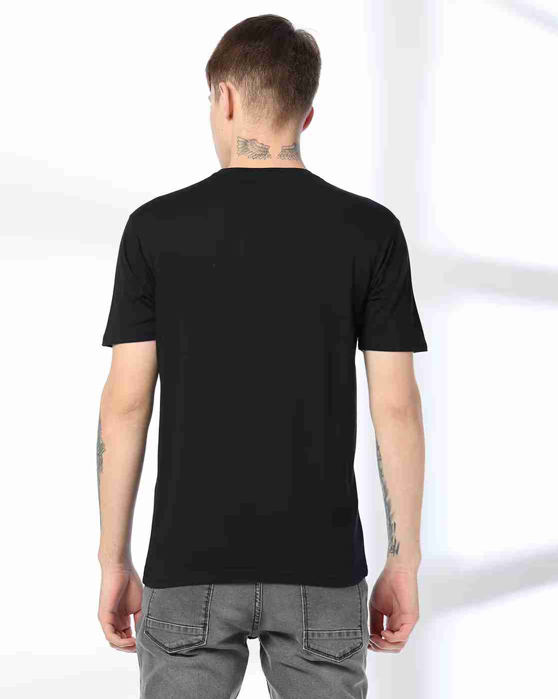 DNMX | Men Graphic Print Regular Fit Crew-Neck T-Shirt|2