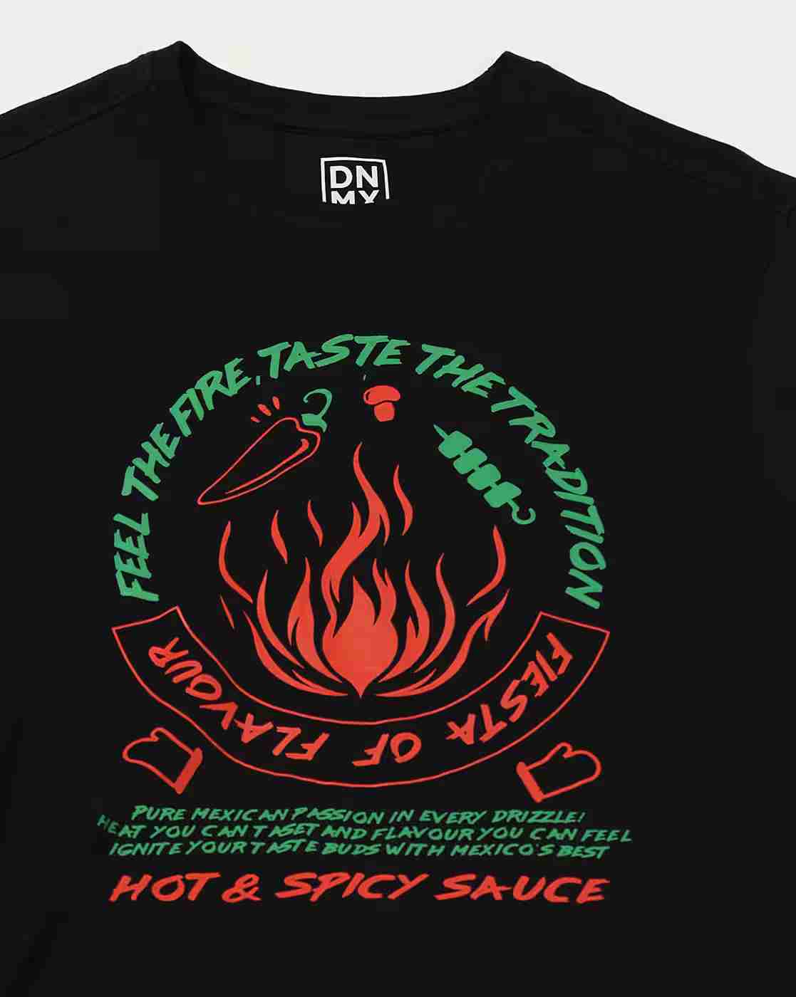 DNMX | Men Graphic Print Regular Fit Crew-Neck T-Shirt|4