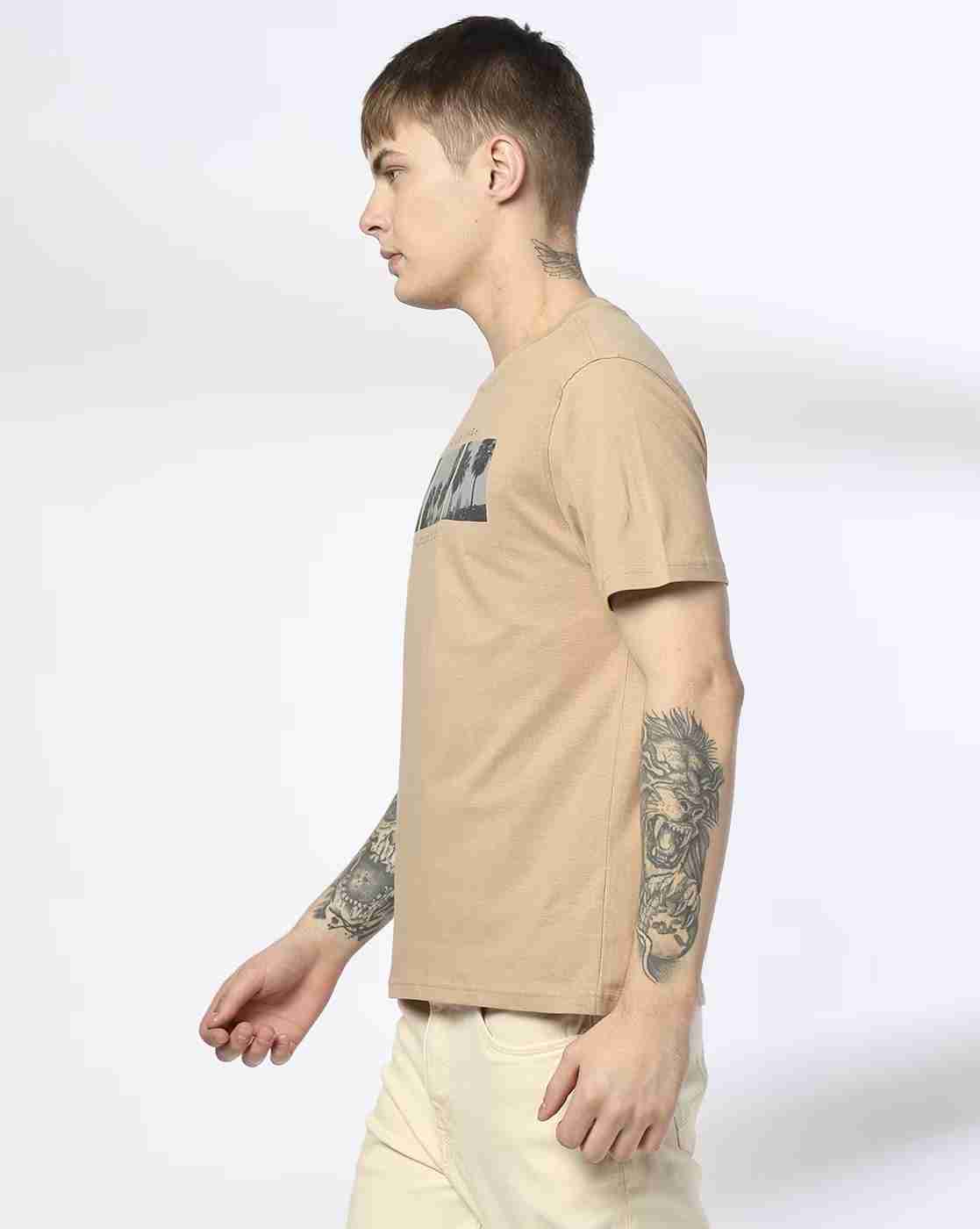 DNMX | Men Graphic Print Regular Fit Crew-Neck T-Shirt|2