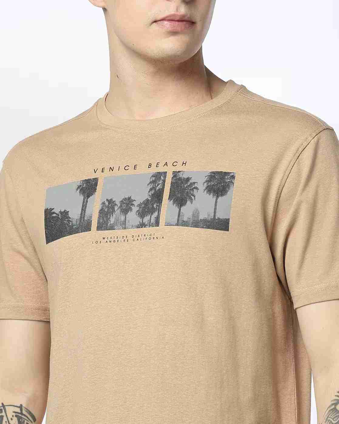 DNMX | Men Graphic Print Regular Fit Crew-Neck T-Shirt|4