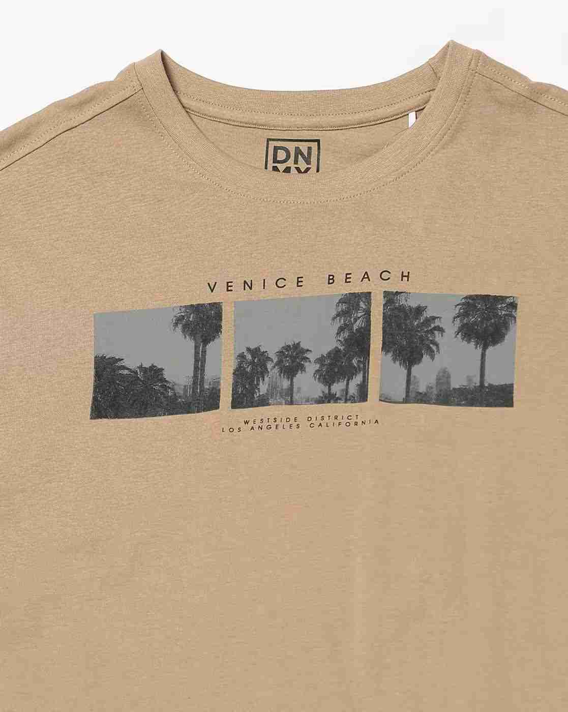 DNMX | Men Graphic Print Regular Fit Crew-Neck T-Shirt|5