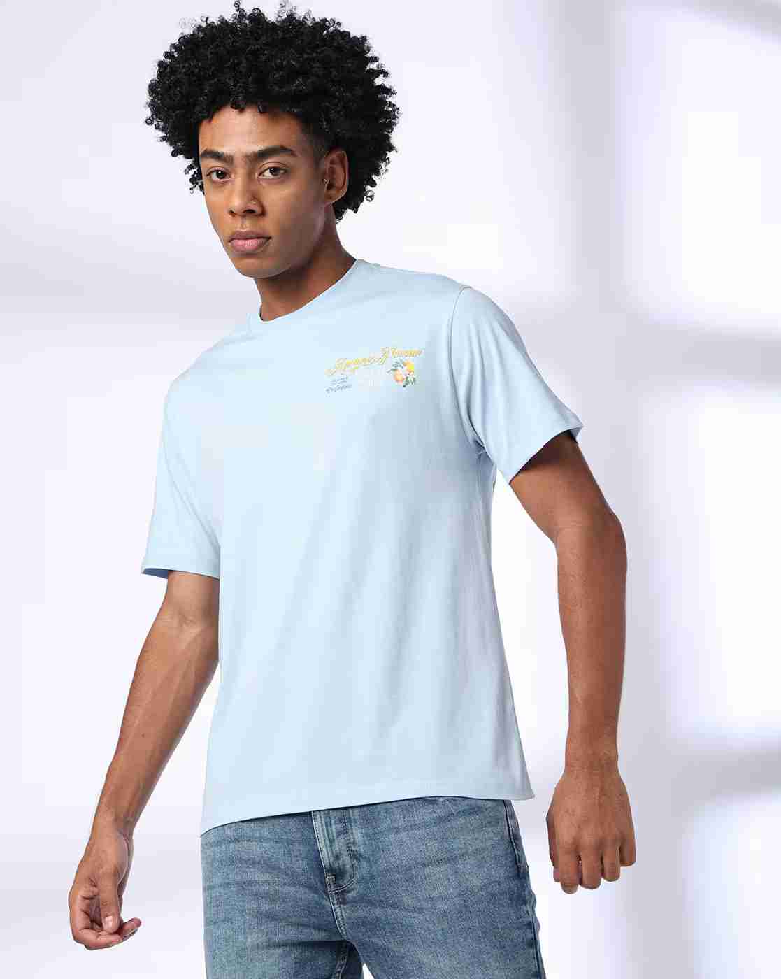 DNMX | Men Floral Print Crew-Neck T-Shirt|3