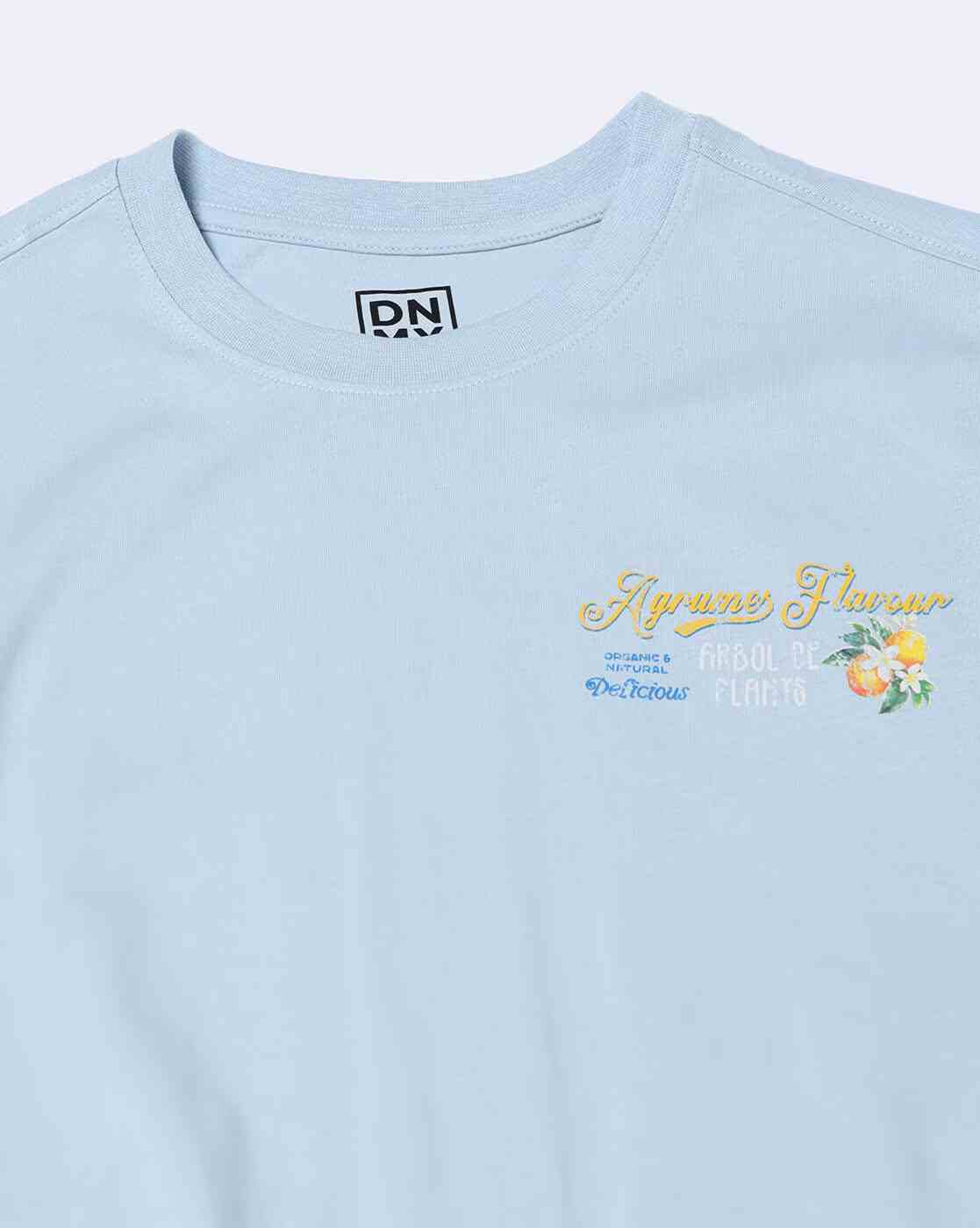 DNMX | Men Floral Print Crew-Neck T-Shirt|5