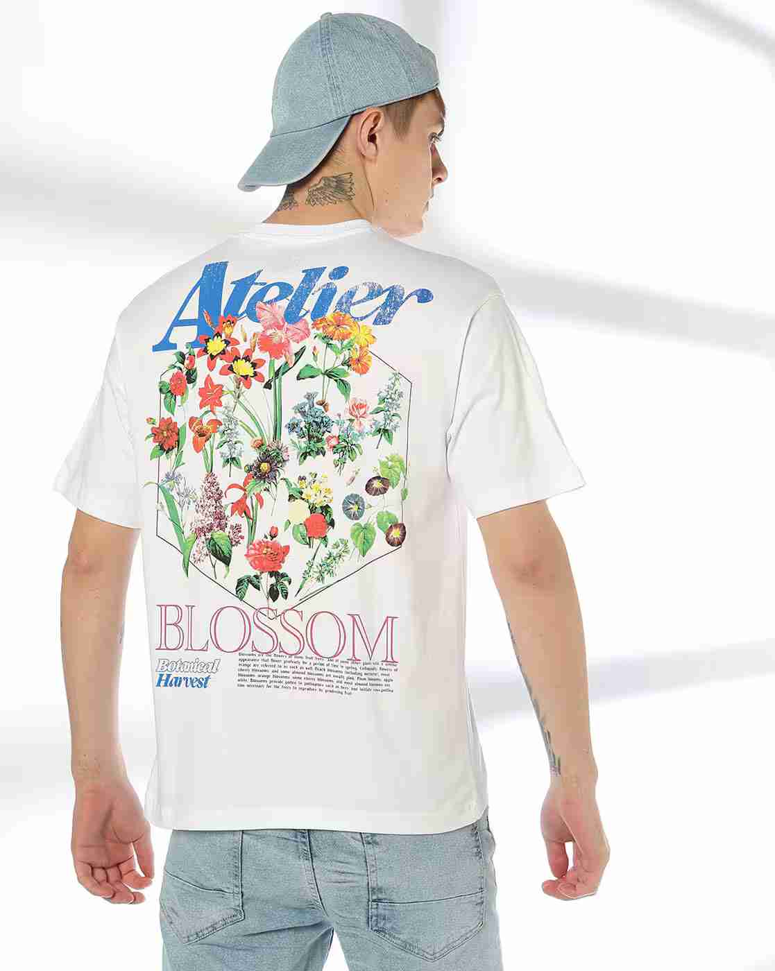 DNMX | Men Graphic Print Relaxed Fit Crew-Neck T-Shirt|0